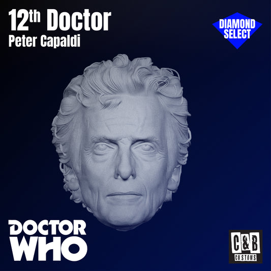 12th Doctor Peter Capaldi 3D Printed Head Diamond Select