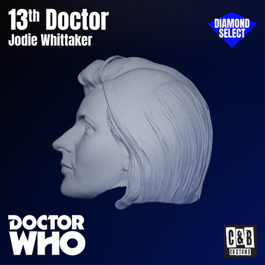 13th Doctor Jodie Whittaker 3D Printed Head Diamond Select