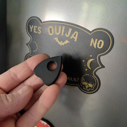 Ouija Out of Milk Fridge Display