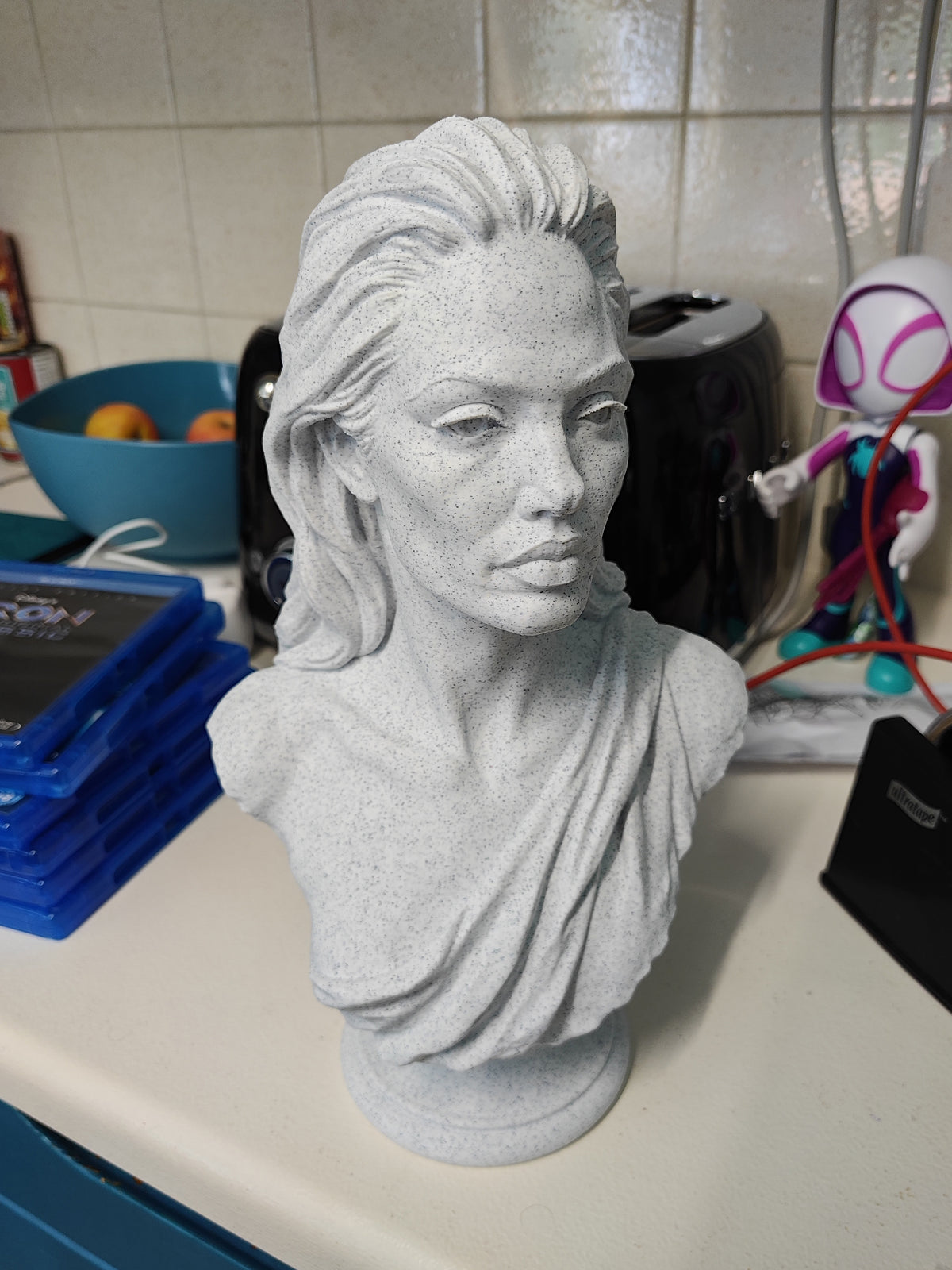 Angelina Jolie Marble Look Bust Sculpture