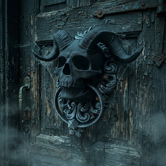 Halloween Skull Door Knocker Decoration