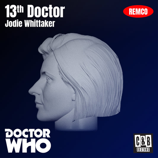 13th Doctor Jodie Whittaker 3D Printed Head Remco