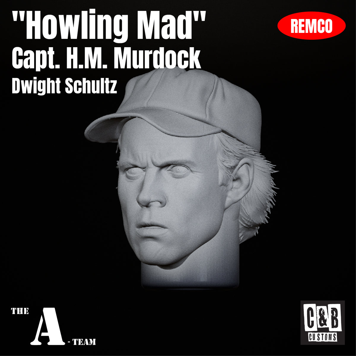 "Howling Mad" 3D Printed Head Remco
